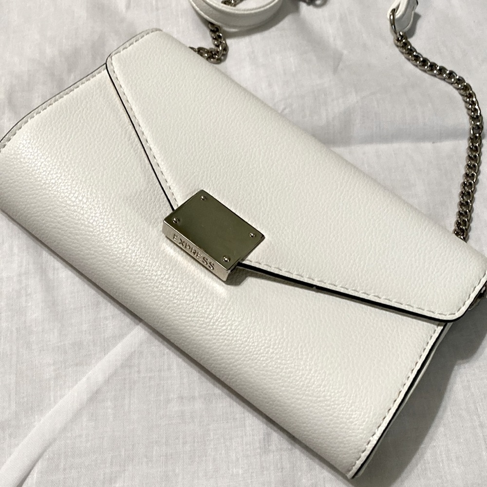 Express white purse